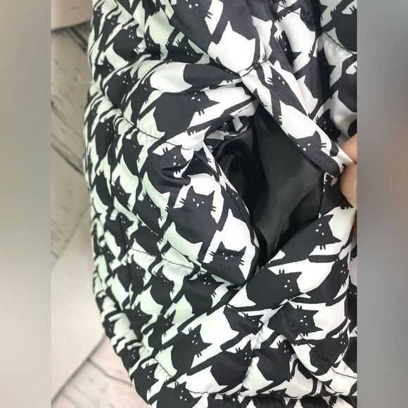 Jason Maxwell Cat Print Puffer Vest S - Picture 3 of 8